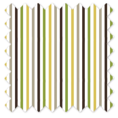 Bacati - Mod Stripes Green/Yellow/Choc Crib Or Toddler Bed Skirt 4 Bacati - Mod Stripes Green/Yellow/Choc Crib Or Toddler Bed Skirt - Image 2
