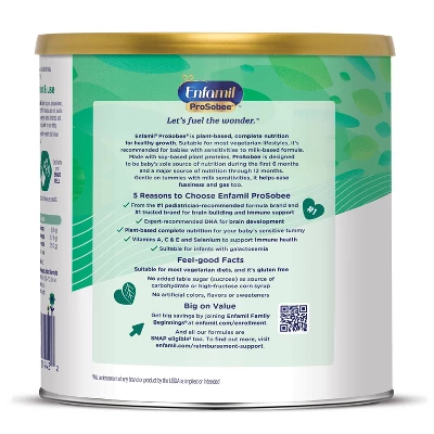 Enfamil Plant-Based Soy Powder Infant Formula - 20.9oz 9 Enfamil Plant-Based Soy Powder Infant Formula - 20.9oz - Image 7