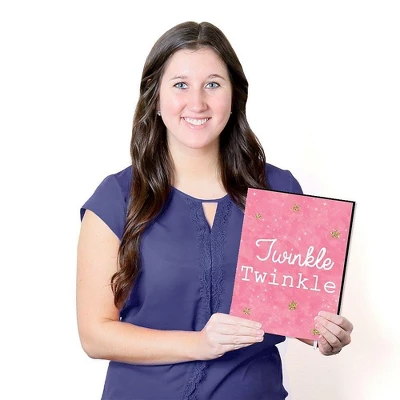 Big Dot Of Happiness Pink Twinkle Twinkle Little Star - Baby Girl Nursery Wall Art & Kids Room Decor - Gift Ideas - 7.5 X 10 Inches - Set Of 3 Prints 6 Big Dot Of Happiness Pink Twinkle Twinkle Little Star - Baby Girl Nursery Wall Art & Kids Room Decor - Gift Ideas - 7.5 X 10 Inches - Set Of 3 Prints - Image 4