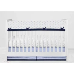 Bacati - Little Sailor Anchor Boat Blue Navy 6 Pc Crib Bedding Set With Long Rail Guard Cover 19 Bacati - Little Sailor Anchor Boat Blue Navy 6 Pc Crib Bedding Set With Long Rail Guard Cover -Love To Dream Baby Shop GUEST 01195e10 b2f6 46d6 b861 39de92ba10b9