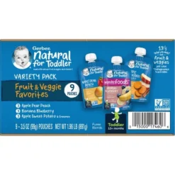 Gerber Toddler Fruit & Veggie Value Pack Baby Food Pouches - 9ct/31.5oz 12 Gerber Toddler Fruit & Veggie Value Pack Baby Food Pouches - 9ct/31.5oz -Love To Dream Baby Shop GUEST 011cf4dd d56f 4821 8a12 661e66653b7e