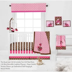 Bacati - Ladybugs Pink Chocolate 10 Pc Crib Bedding Set With 2 Crib Fitted Sheets -Love To Dream Baby Shop GUEST 027f3939 c5b9 4f9d a8b3 440563d4a7a2