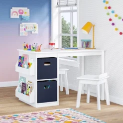 Kids' Art Activity Table With Storage And 2 Bonus Magnetic Display Bars White - RiverRidge Home 15 Kids' Art Activity Table With Storage And 2 Bonus Magnetic Display Bars White - RiverRidge Home -Love To Dream Baby Shop GUEST 04203fd6 9e1c 4709 8683 e048b9ee7f08
