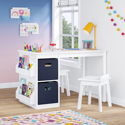 Kids' Art Activity Table With Storage And 2 Bonus Magnetic Display Bars White - RiverRidge Home 8 Kids' Art Activity Table With Storage And 2 Bonus Magnetic Display Bars White - RiverRidge Home - Image 6