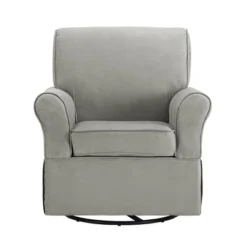 Baby Relax Emmie Swivel Glider & Ottoman Set - Gray Microfiber -Love To Dream Baby Shop GUEST 044a158f 1e90 4821 8740 bf14eef19c3a