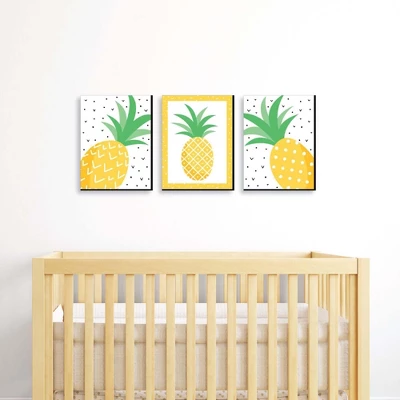 Big Dot Of Happiness Tropical Pineapple - Nursery Wall Art, Kids Room Decor And Summer Home Decorations Ideas - 7.5 X 10 Inches - Set Of 3 Prints 3 Big Dot Of Happiness Tropical Pineapple - Nursery Wall Art, Kids Room Decor And Summer Home Decorations Ideas - 7.5 X 10 Inches - Set Of 3 Prints