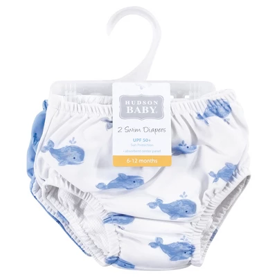 Hudson Baby Infant And Toddler Boy Swim Diapers, Blue Whale Navy Anchor 3 Hudson Baby Infant And Toddler Boy Swim Diapers, Blue Whale Navy Anchor