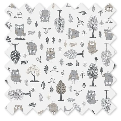 Bacati - Owls In The Woods Gray Beige 100 Percent Cotton Universal Baby US Standard Crib Or Toddler Bed Fitted Sheet 7 Bacati - Owls In The Woods Gray Beige 100 Percent Cotton Universal Baby US Standard Crib Or Toddler Bed Fitted Sheet - Image 5