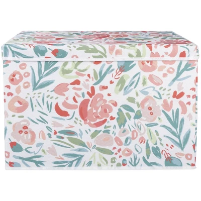 Sammy & Lou Printed Felt Toy Chest - Painterly Floral 4 Sammy & Lou Printed Felt Toy Chest - Painterly Floral - Image 2