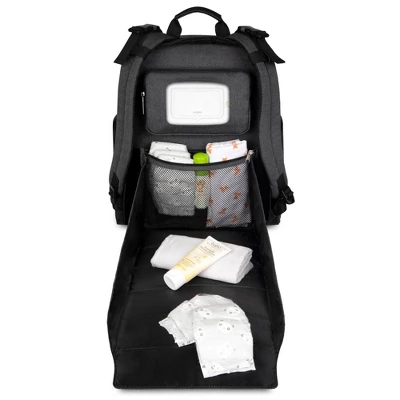 Baby Brezza Dante Back Pack Diaper Bag - Black 4 Baby Brezza Dante Back Pack Diaper Bag - Black - Image 2