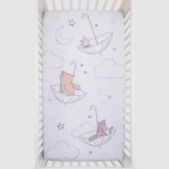 Disney Baby Winnie The Pooh Photo Op Fitted Crib Sheet - Ivory/Tan/White
