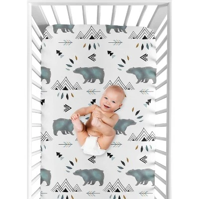 Sweet Jojo Designs Fitted Crib Sheet - Bear Mountain 5 Sweet Jojo Designs Fitted Crib Sheet - Bear Mountain - Image 3