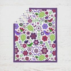 Bacati - Botanical Floral Birds Purple Multicolor 6 Pc Crib Bedding Set With Long Rail Guard Cover -Love To Dream Baby Shop GUEST 105d78b4 eb8a 4835 9649 891dea66c399