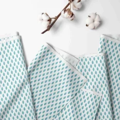 Bacati - Aqua Leaves Printed 100 Percent Cotton Universal Baby US Standard Crib Or Toddler Bed Fitted Sheet -Love To Dream Baby Shop GUEST 116c2230 8a19 4682 bca1 bcb3cb31185d