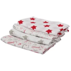 Bacati - Baseball Red/Gray Muslin Swaddling Blankets Set Of 4 -Love To Dream Baby Shop GUEST 11718791 4a95 4a44 b639 14fe925aaefe