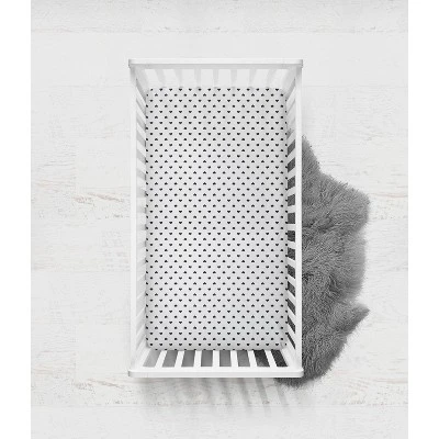 Bacati - Hearts Black Muslin 100 Percent Cotton Universal Baby US Standard Crib Or Toddler Bed Fitted Sheet 4 Bacati - Hearts Black Muslin 100 Percent Cotton Universal Baby US Standard Crib Or Toddler Bed Fitted Sheet - Image 2