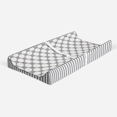 Bacati - Dots/Pin Stripes Gray Large Dots Changing Pad Cover 3 Bacati - Dots/Pin Stripes Gray Large Dots Changing Pad Cover