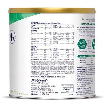 Enfamil Plant-Based Soy Powder Infant Formula - 20.9oz 7 Enfamil Plant-Based Soy Powder Infant Formula - 20.9oz - Image 5