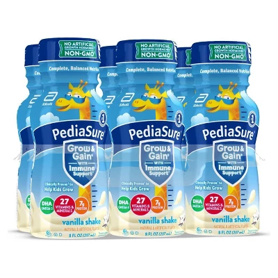 PediaSure Grow & Gain Kids' Nutritional Shake Vanilla - 6 Ct/48 Fl Oz 3 PediaSure Grow & Gain Kids' Nutritional Shake Vanilla - 6 Ct/48 Fl Oz