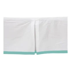 Bacati - White With Band On Bottom Crib/Toddler Bed Skirt - Mint -Love To Dream Baby Shop GUEST 15735f09 c034 4e23 8bb7 64e59e9cc443