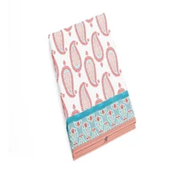 Bacati - Sophia Paisley Aqua/Coral Collapsible Laundry Hamper -Love To Dream Baby Shop GUEST 15e5dcc6 0937 468b bc01 20f7e5376362