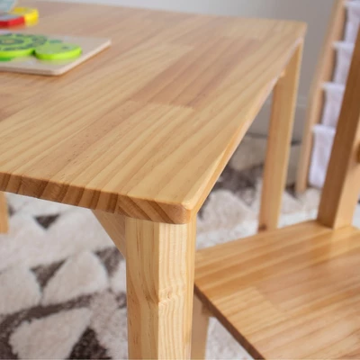 3pc Hayden Kids' Table And Chair Set Tan - Humble Crew 4 3pc Hayden Kids' Table And Chair Set Tan - Humble Crew - Image 2