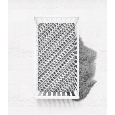 Bacati - Gray Tracks 100 Percent Cotton Universal Baby US Standard Crib Or Toddler Bed Fitted Sheet 4 Bacati - Gray Tracks 100 Percent Cotton Universal Baby US Standard Crib Or Toddler Bed Fitted Sheet - Image 2