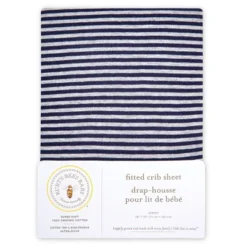 Burt's Bees Baby® Organic Fitted Crib Sheet - Bee Essentials - Stripe