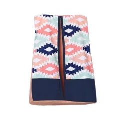 Bacati - Aztec Print Emma Coral Mint Navy 4 Pc Crib Bedding Set With Diaper Caddy -Love To Dream Baby Shop GUEST 1a2d3a1c 0c54 4795 82f6 41a7eceb42dc