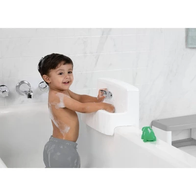 Delta Children PerfectSize 3-in-1 Convertible Sink, Step Stool And Bath Toy For Toddlers/Kids' Perfect For Potty Training - White/Gray 8 Delta Children PerfectSize 3-in-1 Convertible Sink, Step Stool And Bath Toy For Toddlers/Kids' Perfect For Potty Training - White/Gray - Image 6