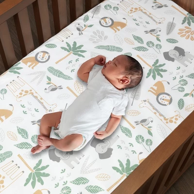 Lambs & Ivy Jungle Friends 5-Piece Safari Animals Nursery Baby Crib Bedding Set 5 Lambs & Ivy Jungle Friends 5-Piece Safari Animals Nursery Baby Crib Bedding Set - Image 3