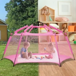 7' Portable Foldable Playpen Tent - Pink - Alvantor -Love To Dream Baby Shop GUEST 1c187c7c c162 406f 9f2a a4dce71b5cd9
