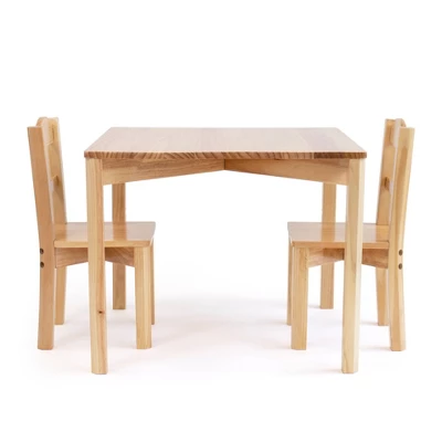 3pc Hayden Kids' Table And Chair Set Tan - Humble Crew 3 3pc Hayden Kids' Table And Chair Set Tan - Humble Crew