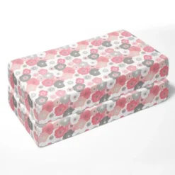 Bacati - Watercolor Floral Coral Gray 10 Pc Crib Bedding Set With 2 Crib Fitted Sheets -Love To Dream Baby Shop GUEST 1e976741 4637 40ba b580 b1f696e8240a