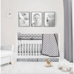 Bacati - Mix N Match Chevron/Dots Crib Rail Guard Set Of 2 Covers White/Gray -Love To Dream Baby Shop GUEST 1f2e517d eaab 4a39 8028 6694b55ca109 1