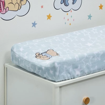 Bedtime Originals Disney Baby Starlight Pooh Blue/White Stars Changing Pad Cover 5 Bedtime Originals Disney Baby Starlight Pooh Blue/White Stars Changing Pad Cover - Image 3