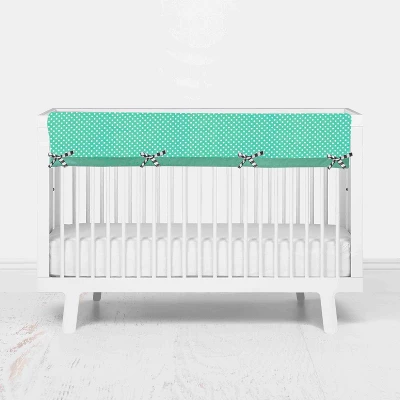 Bacati - Elephants Mint/Yellow/Gray Long Crib Rail Guard Cover 3 Bacati - Elephants Mint/Yellow/Gray Long Crib Rail Guard Cover