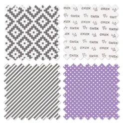 Bacati - Love Gray/Lilac Set Of 2 Small Side Crib Rail Guard Covers -Love To Dream Baby Shop GUEST 21581714 0822 4b3a ac17 05a82608cb8b 1