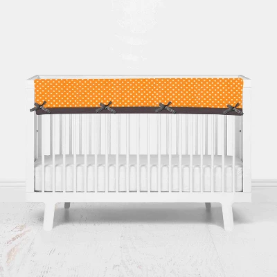 Bacati - Mix N Match Chevron/Dots Long Crib Rail Guard Cover Orange/Gray 3 Bacati - Mix N Match Chevron/Dots Long Crib Rail Guard Cover Orange/Gray