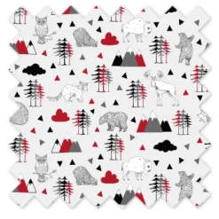 Bacati - Lumberjack Red/Black/Gray Boys Cotton Crib Rail Guard Covers Set Of 2 -Love To Dream Baby Shop GUEST 2615b858 3864 48ec b613 8bacac9521a5