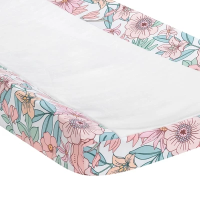 Lambs & Ivy Giraffe And A Half Liberty Floral Watercolor Changing Pad Cover 3 Lambs & Ivy Giraffe And A Half Liberty Floral Watercolor Changing Pad Cover