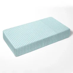 Bacati - Houndstooth Aqua Muslin 3 Pc Toddler Bed Sheet Set 100 Percent Cotton -Love To Dream Baby Shop GUEST 27c16297 8f89 47d8 956d 07017e3de988