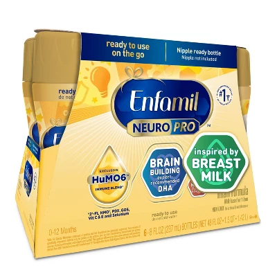 Enfamil NeuroPro Ready To Feed Infant Formula Bottles - 8 Fl Oz Each/6ct 5 Enfamil NeuroPro Ready To Feed Infant Formula Bottles - 8 Fl Oz Each/6ct - Image 3