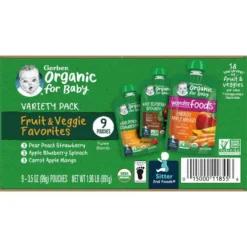Gerber Organic 2nd Foods Fruit & Veggie Baby Food Value Pack - 9ct/31.5oz -Love To Dream Baby Shop GUEST 29c1c5b2 843c 4d00 b6e8 259516165311