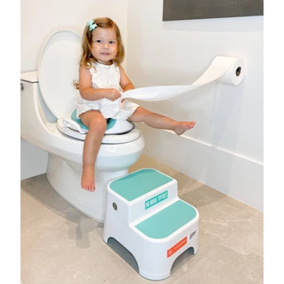 Prince Lionheart Uppy2 Step Stool For Kids' Potty Training And Bathroom - Glacier 6 Prince Lionheart Uppy2 Step Stool For Kids' Potty Training And Bathroom - Glacier - Image 4