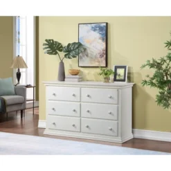 Suite Bebe Connelly Universal 6 Drawer Double Dresser - White