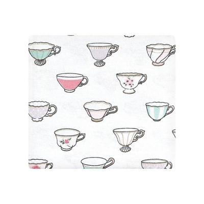 Hudson Baby Infant Girl Cotton Flannel Receiving Blankets, Tea Party, One Size 4 Hudson Baby Infant Girl Cotton Flannel Receiving Blankets, Tea Party, One Size - Image 2