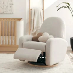 Babyletto Nami Electronic Recliner And Swivel Glider With USB Port And Light Wood Base -Love To Dream Baby Shop GUEST 300c2e8b ad3c 4dc6 ba3b f80c3ed12931