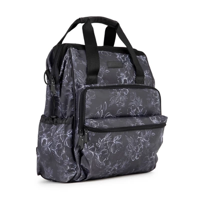 JuJuBe Dr Mom Multi-Carry Backpack Deluxe Diaper Bag - Floral Print 3 JuJuBe Dr Mom Multi-Carry Backpack Deluxe Diaper Bag - Floral Print