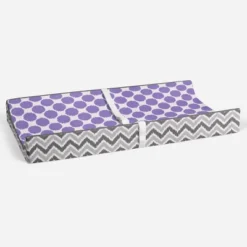 Bacati - Ikat Zigzag Lilac Dots Muslin Changing Pad Cover -Love To Dream Baby Shop GUEST 315504e4 9bd1 461c 8217 c7c337ad17e0